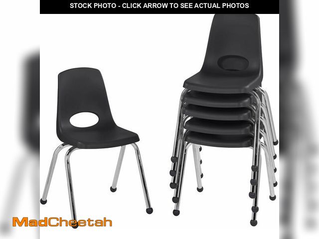 Lot 74-13072753 - FDP 16" School Stack Chair, Stacking Student Seat with Chromed Steel Legs and Ball Glides; For In-Ho...