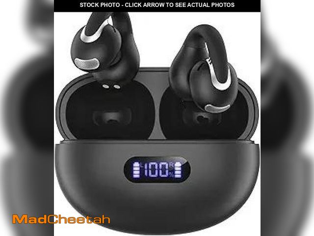 Lot 74-12126244 - Jzones Open Ear Clip Wireless Earbuds Bluetooth 5.4, Lightweight Comfort Sports Bone Conduction Head...