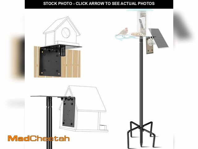 Lot 74-12769409 - Ottsuls Bird Feeder Pole, 109 Inch Heavy Duty Bird House Pole Kit for Outdoors, with 5-Prong Base Fe...