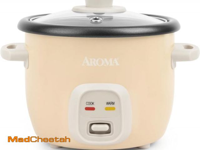 Lot 74-12396385 - AROMA Mini Rice Cooker, 2-Cup (Uncooked) / 4-Cup (Cooked), Grain Cooker, Soup Maker, Oatmeal Cooker,...