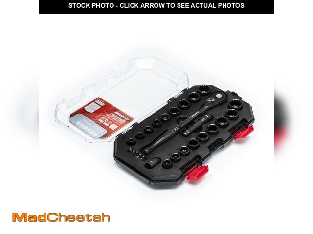 Lot 74-12988919 - Husky 100-Position 3/8 in. Drive Universal Socket Wrench Set (26-Piece) - UNUSED