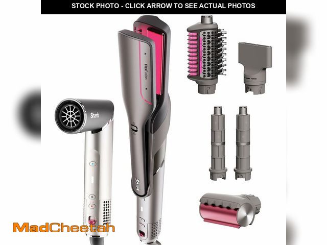 Lot 74-14272196 - Shark Flex Fusion Hair Straightener &amp; Powerful Hair Dryer with Fusion Hair Brush, Air Styler wit...