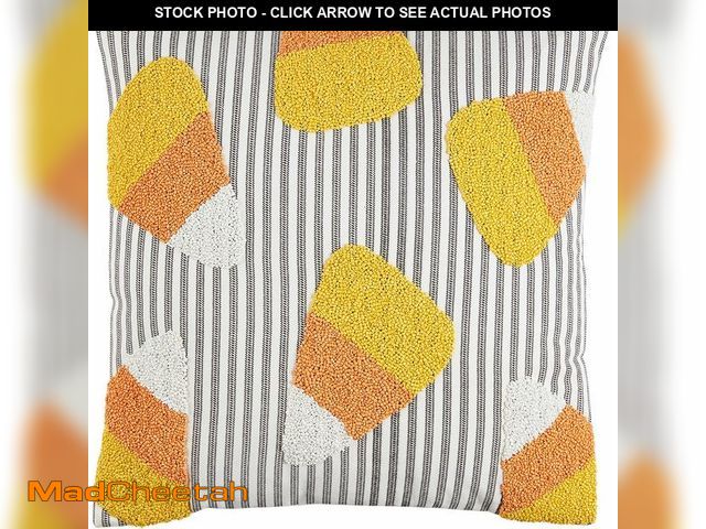 Lot 74-12633238 - Mud Pie Halloween Pillow, Candy Corn - UNUSED