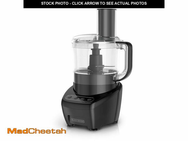 Lot 74-12433737 - BLACK+DECKER Food Processor and Vegetable Chopper, Stainless Steel Blade, 8-Cup Capacity, 450W Power...