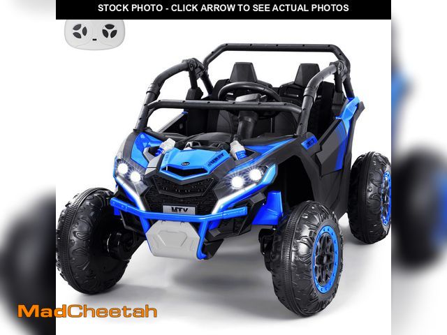 Lot 74-12668335 - Wisairt 24V Kids Ride on Truck Car with 2 Seaters, 4WD Electric Powered Ride on UTV, 1.86-5 MPH, Rem...