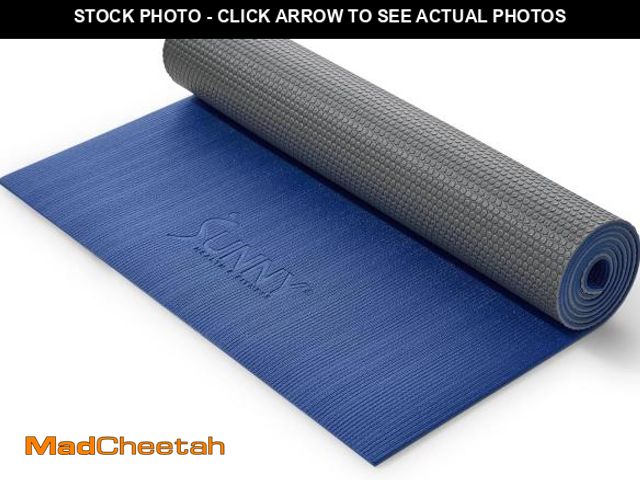 Lot 74-12137274 - Sunny Health &amp; Fitness Anti-Slip Dual Color Exercise Yoga Mat 6mm Thick Non-Slip Fitness Mat for...