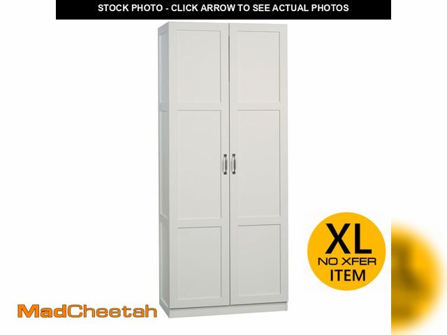 Lot 74-12980884 - Sauder Select Storage Cabinet/ Pantry cabinets, White finish - UNUSED
