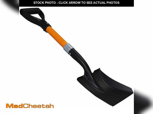 Lot 74-13766693 - Ashman Heavy Duty Square Shovel 27 inches in Length. Orange Metal Mini Handle Shovel (1 Pack) - UNUS...
