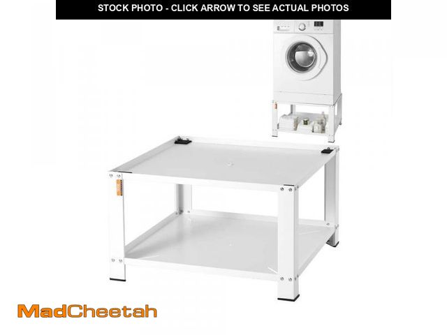 Lot 74-12485901 - VEVOR 27.95 in. W Universal Laundry Pedestal Washing Machine Base White with Storage Shelf for Washe...