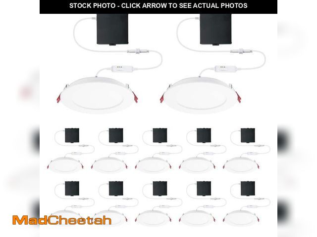 Lot 74-14222627 - Commercial Electric 12-Pack 6 in. Pro Value Series Integrated LED Adjustable CCT Canless Recessed Li...