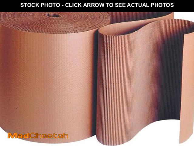 Lot 74-12509981 - BOX USA Shipping Corrugated Roll 24"L x 250'"W, 1-Pack | Singleface Corrugated Cardboard Roll for Pa...