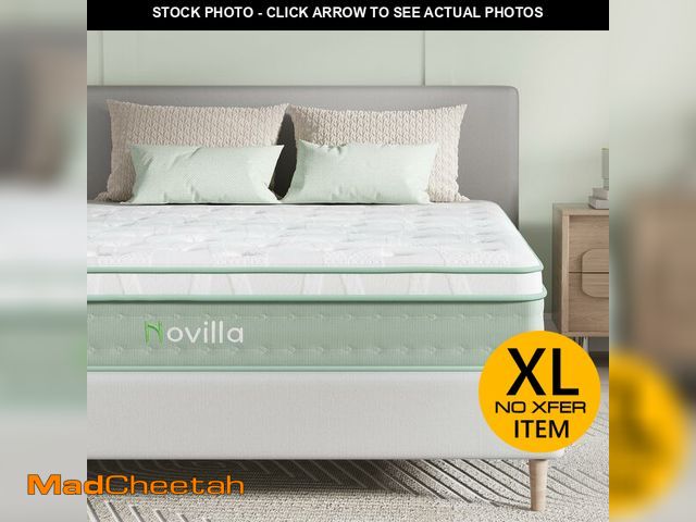 Lot 74-12689645 - Novilla Queen Mattress, 12 Inch Hybrid Mattress, Gel Memory Foam with Individual Pocket Springs for ...