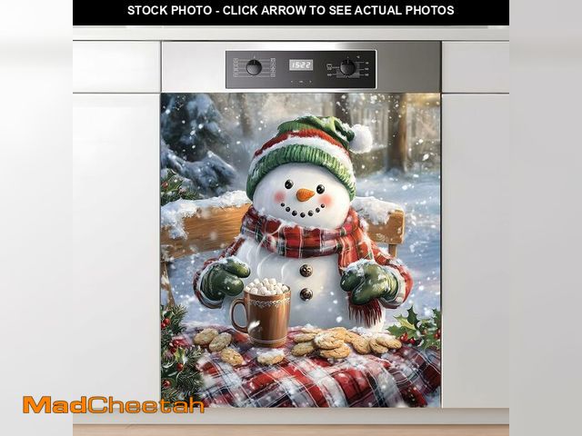 Lot 74-14598225 - AOHMPT Dishwasher Magnet Sticker Cover: Christmas Pattern Panel Decal Decorative for Kitchen Decorat...