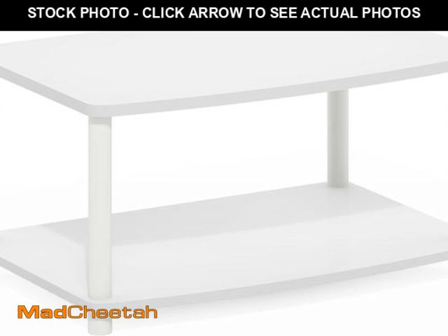 Lot 74-12367518 - Furinno Turn-N-Tube 2-Tier TV Riser, Small Elevated No Tools TV Stand for TV up to 32 inch, 15.8" x ...