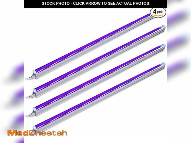 Lot 74-13697736 - Barrina UV LED Blacklight Bar, 22W 4ft, T5 Integrated Bulb, Black Light Fixture for Blacklight Poste...