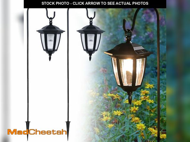 Lot 74-12711381 - Dynaming 2 Pack Solar Hanging Lights Outdoor, Solar Powered Garden Decorative Lanterns with 2 x 38 I...