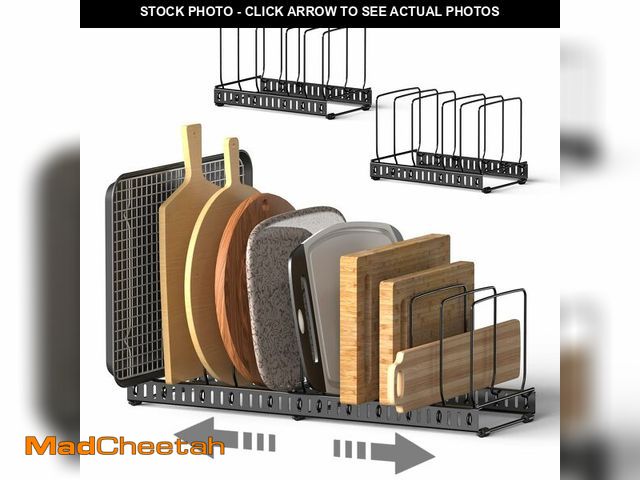 Lot 74-14148696 - HzTinT 2PACK Cutting Board Organizer, Adjustable Divider Cutting Board Holder with Anti-slip Pads, K...