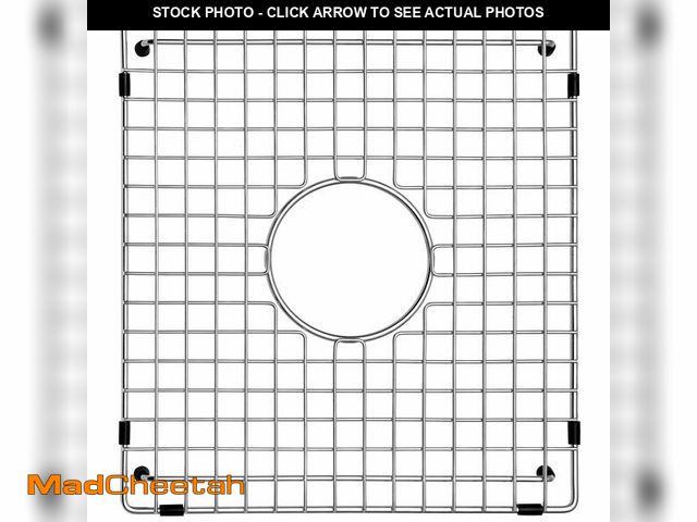Lot 74-14384948 - Serene Valley Sink Bottom Grid 13" X 15-1/2", Centered Drain with Corner Radius 3/8", Sink Protector...