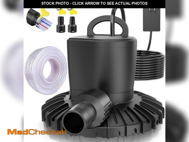 Lot 74-11557345 - SZMP 3000L/H Automatic On Off Swimming Pool Cover Pump, with 2 Hose Adapters, 49.2ft Power Cord &amp...