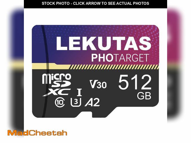 Lot 74-13545205 - LEKUTAS 512GB Micro SD Card, microSDXC UHS-I Flash Memory Card TF Card, High Speed 100MB/s, C10, U3,...