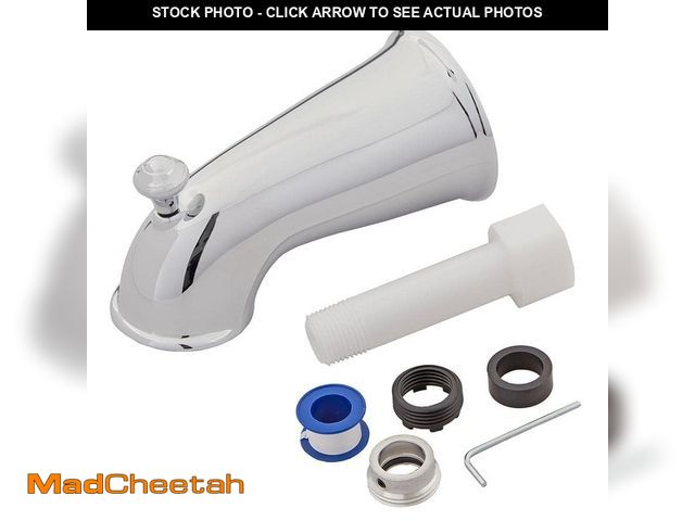 Lot 74-14006043 - Everbilt Decorative Tub Spout with Diverter in Chrome - UNUSED