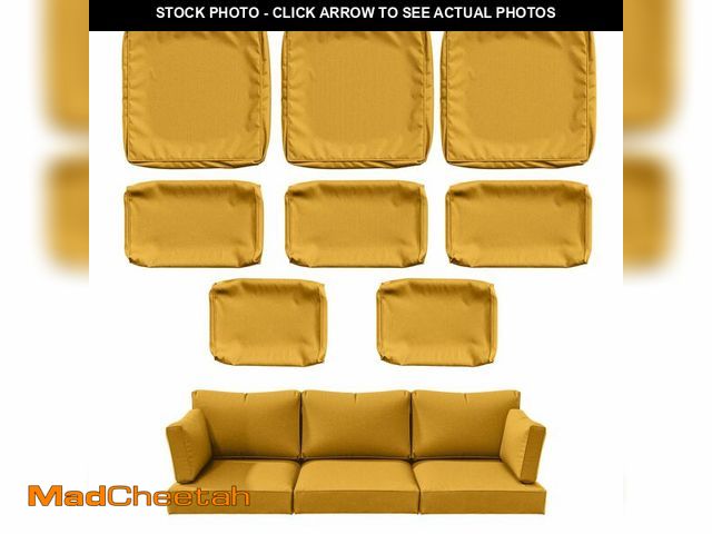 Lot 74-13720637 - Tounosnt 8 Pcs Outdoor Patio Cushion Covers, Replaceable Waterproof Furniture Covers, Outdoor Non-Sl...