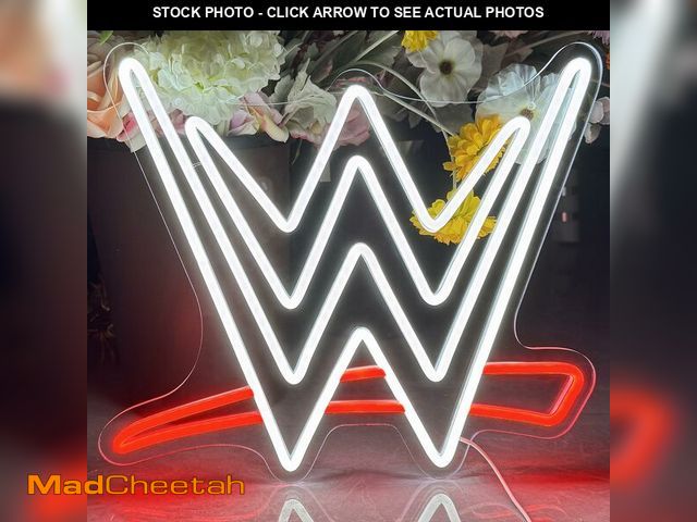 Lot 74-12602674 - Fatmoon Wrestling Neon Sign, LED Neon Light Up Sign for Wall Decor, Man Cave, Game Room, Bedroom, Bi...
