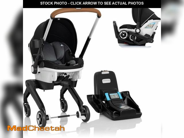 Lot 74-13087572 - Gold Shyft DualRide with Carryall Storage Infant Car Seat and Stroller Combo (Moonstone Gray) - USED