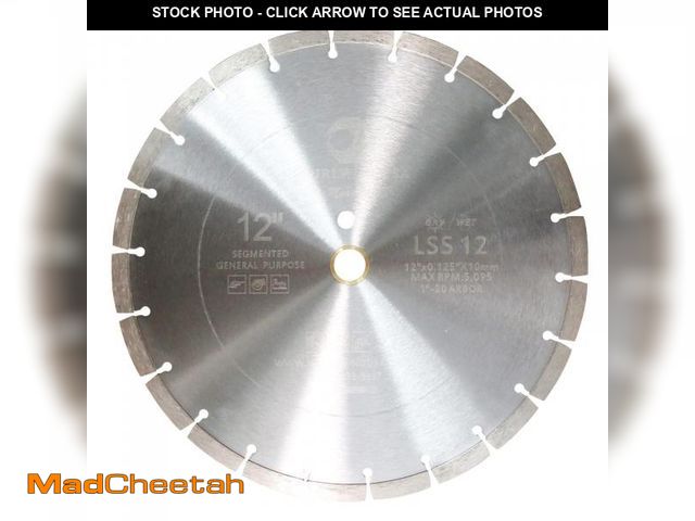 Lot 74-12444317 - Whirlwind USA TSS 12-Inch Laser Welded Dry or Wet Cutting General Purpose Power Saw Segmented Diamon...