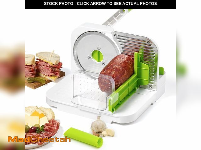 Lot 74-14213821 - Starfrit Deli Slicer - Slices Meat, Cheese, Bread - 6.5" Stainless Steel Blade - Adjustable Thicknes...
