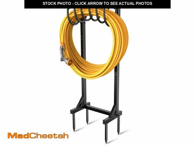 Lot 74-14271072 - Pattiumo Garden Hose Holder Stand, Heavy Duty Freestanding Metal Hose Holder with 4 Spikes, Hose Ree...
