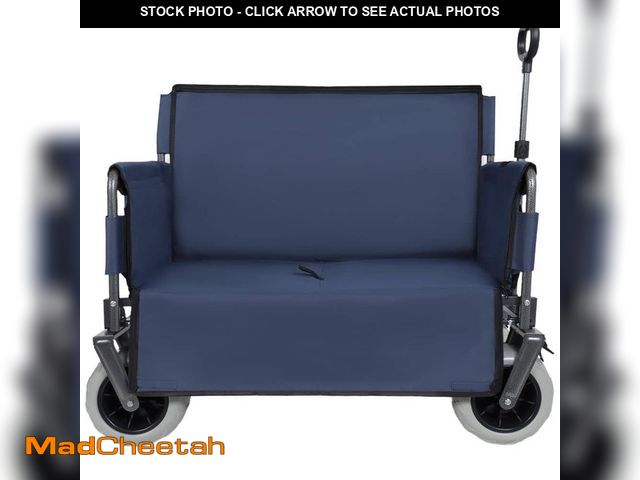 Lot 74-13225434 - maocao hoom 6.4 cu. ft. Metal Garden Cart 3in1 Folding Wagon w/Bench Seat-500 lbs. Capacity 9 in. x ...