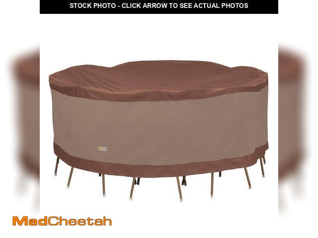 Lot 74-14242277 - Classic Accessories Duckcovers Ultimate 76 in. Dia. x 29 in. H Round Patio Table and Chair Set Cover...