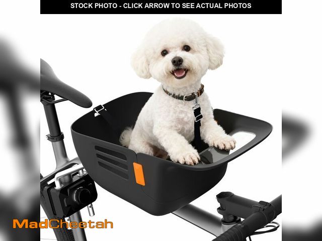 Lot 74-13827156 - DAISTERN Dog Bike Basket for 26 lbs, Pet Bike Carrier with Integrated Sturdy Seat, Waterproof Scratc...