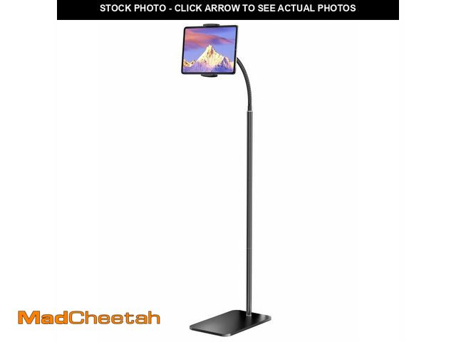 Lot 74-13962448 - LanPavilion iPad Stand, Adjustable Tablet Floor Stand Metal Tablet Holder with Flexible Gooseneck, C...