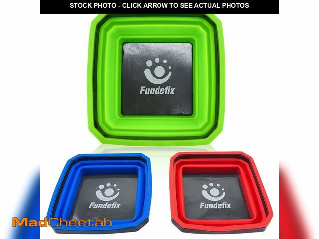 Lot 74-13768543 - Fundefix Collapsible Magnetic Parts Tray Set 3pcs, Magnetic Tray for Mechanic's Workshop, Carpenter,...