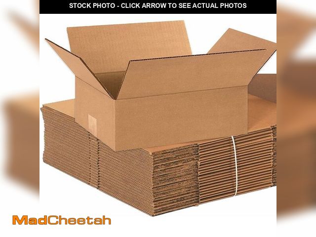 Lot 74-14581698 - BOX USA Shipping Boxes Medium 12"L x 9"W x 4"H 25-Pack - Corrugated Cardboard Box for Moving, Mailin...