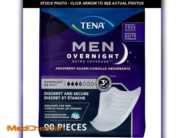 Lot 74-13720382 - TENA Incontinence Guards, Overnight Absorbency &amp; Advanced Odor Protection, Incontinence Guards f...