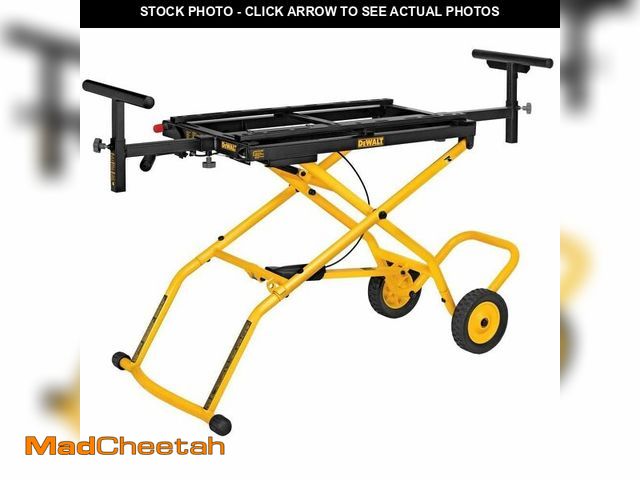 Lot 74-12568224 - (MISSING HARDWARE) DEWALT Miter Saw Stand With Wheels (DWX726), Yellow - USED