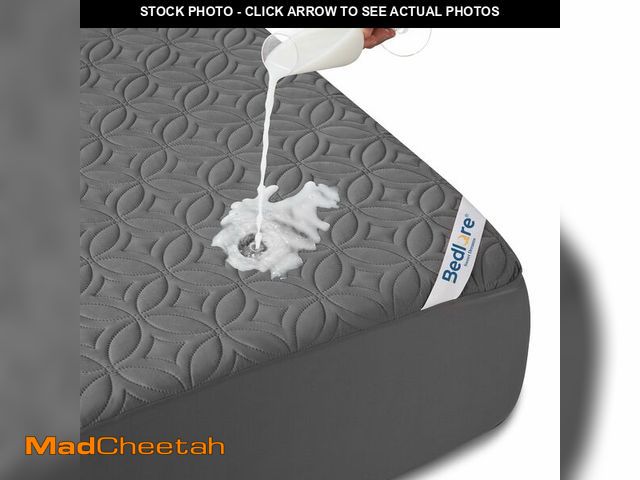 Lot 74-14057192 - BEDLORE Waterproof Mattress Protector, Queen Size Mattress Pad Noiseless with Deep Pocket 6"-18" Dep...