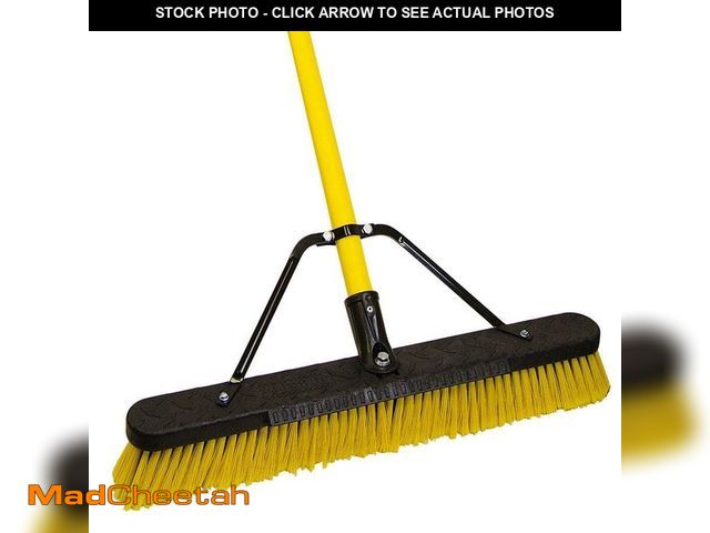 Lot 74-12674609 - Quickie Jobsite 24 in. Multi-Surface Fiberglass Push Broom - UNUSED