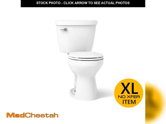 Lot 74-12899793 - Cimarron 12 in. Rough In 2-Piece 1.28 GFP Single Flush Round Toilet in White with Soft Close Seat - ...