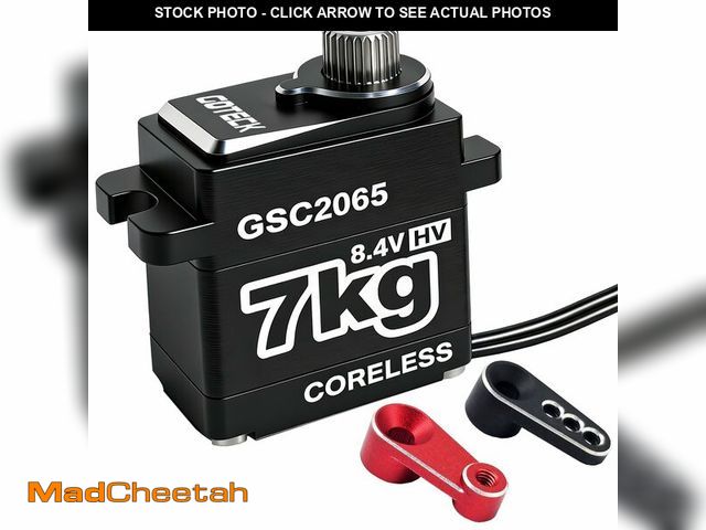Lot 74-14209199 - GOTECK 7KG High Torque Coreless Servo with Metal Mount &amp; Servo Horn, 8.4V Steering Upgrade for T...
