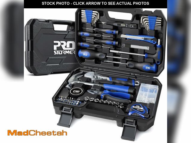 Lot 74-14212676 - Prostormer 179-Piece Home Tool Kit, General Household Hand Tool Set with Portable Storage Box, Basic...