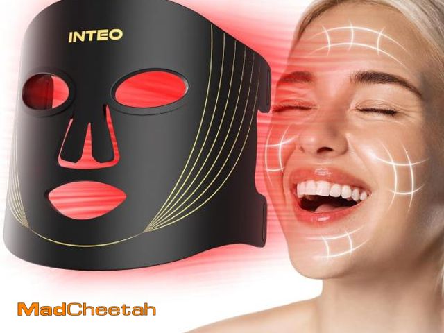 Lot 74-12051783 - Red Light Therapy for Face, 3 Modes Portable Led Face Mask Light Therapy with Remote, Near-Infrared ...