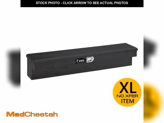 Lot 74-13734154 - UWS EC30122 60-Inch Gloss Black Heavy-Wall Aluminum Truck Side Tool Box, RigidCore Lid - UNUSED