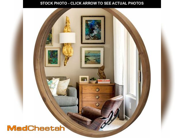 Lot 74-12899213 - GIFTTROVE 36" Bathroom Mirror, Round Wall Mirror with Wood Frame, Farmhouse Mirrors for Wall Decor, ...