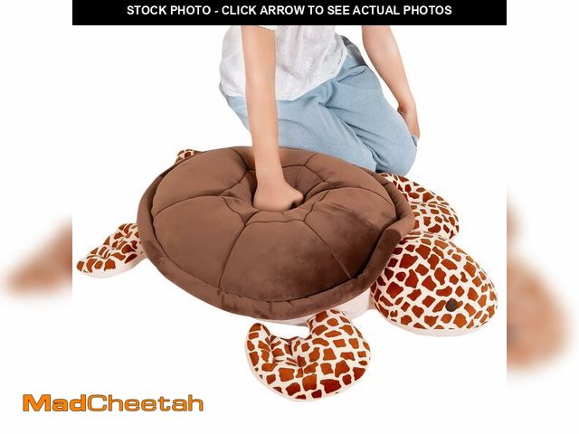 Lot 74-13568035 - Dalmao 20 inch Sea Turtle Stuffed Animals, Giant Brown Ocean Turtles Plush, Big Turtle Body Pillow P...