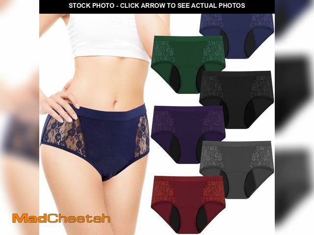 Lot 74-14154051 - TUXIYA 6Pack Incontinence Underwear for Women, Leak Proof Underwear for Women Washable &amp; Reusabl...