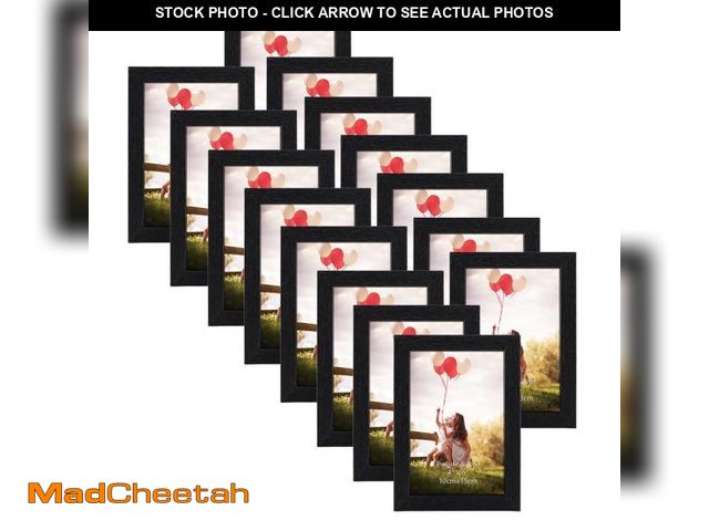 Lot 74-12387435 - HORLIMER 4x6 Picture Frame Set of 15, Black Picture Frames Display 4 by 6 Photo for Wall or Tabletop...